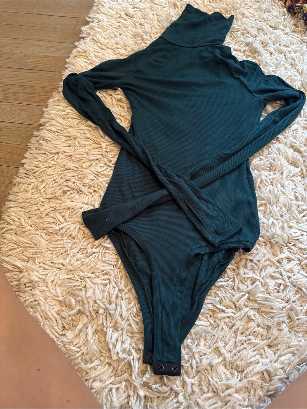 ALIX NYC Long-Sleeve Turtleneck Bodysuit in Deep Teal